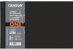 Canson One 21, 6x14 cm, fekvő, 100 g/m2, ragasztott fehér rajzpapírfüzet (C31200L025) - officedepot