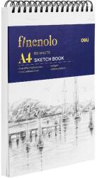 Deli A4, álló, 160 g/m2, rövid oldalán spirálozott, fehér rajzpapírfüzet (DEC276)
