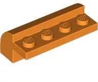 LEGO® 6081c4 - LEGO narancssárga kocka 2 x 4 x 1 1/3 méretű, íves tetővel (6081c4)