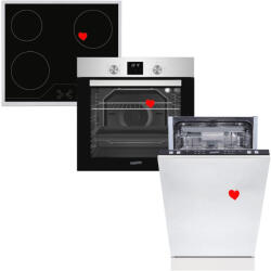 HOMEFORT HOMEFORT HSB64DGX Beépíthető Sütő + HOMEFORT HFBK64T2B Beépíthető Kerámia főzőlap + HOMEFORT HMGB0421B Beépíthető mosogatógép (HSB64DGX + HFBK64T2B + HMGB0421B) - onlinemarkaboltok