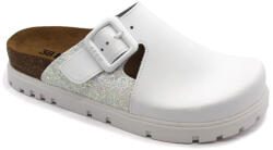  0Ft kiszállítás! Leon Comfortstep 6005 fehér női bőr klumpa 36-41- Birkenstockhoz hasonlatos talppal