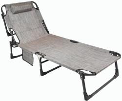 Garthen Összecsukható napozóágy 189, 5 x 58, 5 x 33, 5 cm szürke (SC00267)