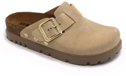 0Ft kiszállítás! Leon Comfortstep 6006 bézs női bőr klumpa 36-41- Birkenstockhoz hasonlatos talppal