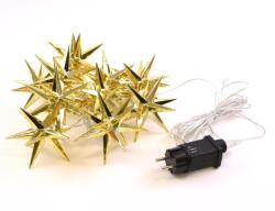 Nexos LED fénylánc 10 LED csillagok 12 cm meleg fehér (XA11037)