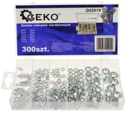  Geko rozsdamentes acél anya készlet M3-M10 300 db G02919 (G02919)