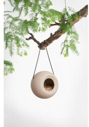 SingingFriend LISA kerámia madáretető bézs - kézzel készített 16x14x16 (R002)