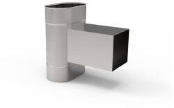 Kominus Ovális padlástéri tisztító idom 0, 8mm-es saválló anyagból (120X180) (KOMBCSOPTI2)