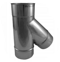 Kominus Ø120mm Kerek bekötő idom 0, 8mm-es saválló anyagból (45°) (KSD12TR45)