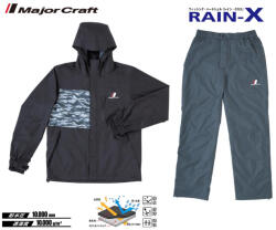 Major Craft Rain-X Fekete Kétrészes Esőruha L (MCW-RX-L-BK)