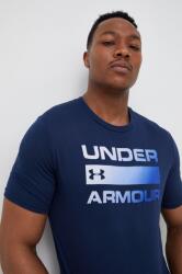 Under Armour edzős póló Team Issue Wordmark sötétkék, nyomott mintás, 1329582 - sötétkék S
