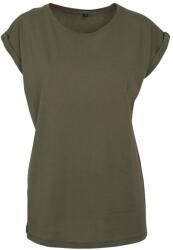 Build Your Brand Laza női póló felhajtott ujjakkal - Olív | 3XL (BY021-1000228167)
