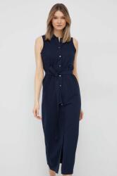 Lacoste ruha sötétkék, midi, testhezálló - sötétkék 36