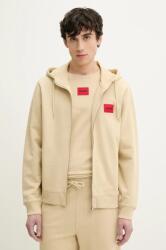 HUGO BOSS pamut melegítőfelső fekete, férfi, melange, kapucnis, 50447972 - bézs XL - answear - 56 990 Ft