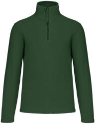 Kariban Uniszex galléros, 1/4 cipzáras mikropolár pulóver, Kariban KA912, Forest Green-3XL (ka912fo-3xl)