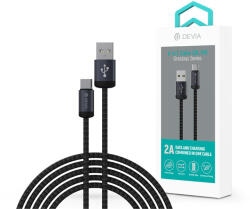 DEVIA Gracious Series 10W USB/Type-C adat-és töltőkábel 1m - fekete - rexdigital