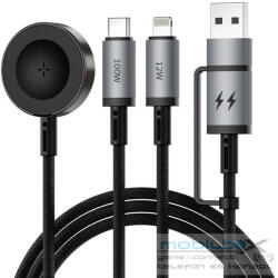 WIWU - Legend series data cable Wi-C050 5in1 Fast Charging USB A/USB C to C+L+Wireless 100W - black