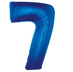 Kék 7-es BandC Blue szám fólia lufi 92 cm (MLG640479)