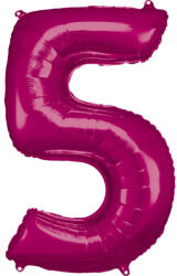  Pink óriás szám fólia lufi 5-ös, 86*58 cm (DPA9907285)