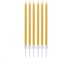 Arany Metallic Gold tortagyertya, gyertya szett 6 db-os (MLG176230)