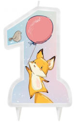First Birthday Fox, Első születésnap róka tortagyertya (MLG130355)