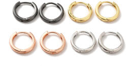 Ezüst Színű Karika Fülbevaló 13x14x2mm