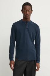 Superdry pamut hosszúujjú sötétkék, sima, M6010845A-98T - sötétkék S