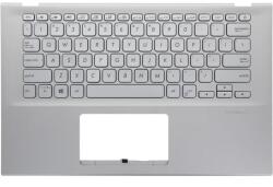 ASUS Tastatura originala Asus X412FJG iluminata US cu Palmrest argintiu