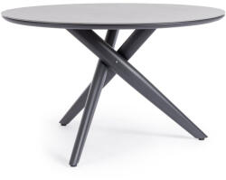 Bizzotto Masa rotunda aluminiu piatra gri Julian 120x74 cm (0663651)