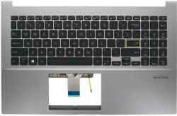 ASUS Tastatura originala Asus X521EQ iluminata US cu Palmrest gri