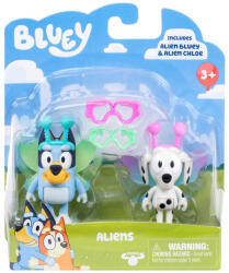  Bluey Figura Dupla Csomag Űrlények Bluey And Chloe - vegyesbolt
