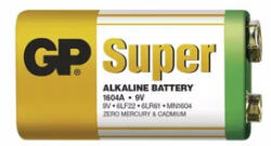 GP Batteries Super Alkaline 9V elem - vegyesbolt