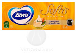 Zewa Softis 4 rétegű papírzsebkendő Soft&Sensitive 10x9 - vegyesbolt