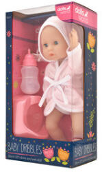  Baba, 30 cm fürdethető, fürdőköpenyben, bilivel, cumisüveggel