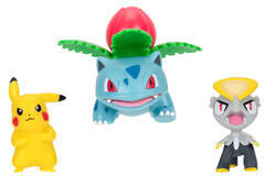 Pokémon 3 db-os figura csomag - Pikachu, Jangmo-o, Ivysaur - vegyesbolt