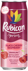 Rubicon Spring Black Cherry-Raspberry cseresznye és málna ízű szénsavas üdítőital 330ml DRS