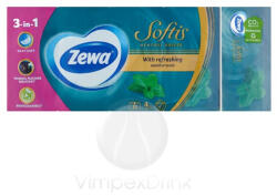 Zewa Softis 4 rét. papírzsebkendő menthol 10x9db - vegyesbolt
