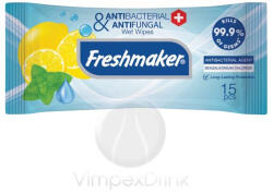  Freshmaker Antibakteriális nedves törlőkendő 15lap - vegyesbolt