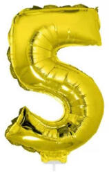  Számos lufi - 5, arany, 42 cm - vegyesbolt