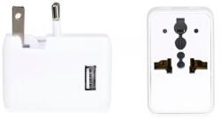 KIKKERLAND UL08-EU zaruri călător de reţea adapter USB cu conexiune alb (UL08-EU)