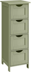 SONGMICS Fiókos álló szekrény 4 fiókkal, babérzöld 30x30x82cm (LHC040C02) - pepita