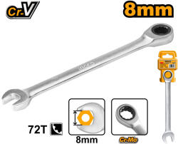 INGCO Racsnis csillag-villáskulcs 8 mm / 140 mm CrV (HCSPAR081)