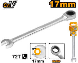 INGCO Racsnis csillag-villáskulcs 17 mm / 225 mm CrV (HCSPAR171)