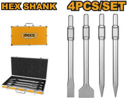 INGCO Vésőszár készlet 4 részes 30 mm HEX (DBC0304375)