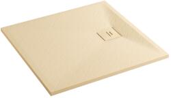 Erga Hyper, SMC zuhanytálca 90x90x2, 6 cm + szifon, bézs matt, ERG-V06-SMC-9090S-BG (ERG-V06-SMC-9090S-BG)