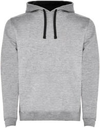Roly Férfi Urban kapucnis pulóver 4XL fekete|szürke