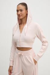 Adidas felső Femme Galore Short Fulzip Hoodie rózsaszín, női, nyomott mintás, kapucnis, JN3005 - rózsaszín XL