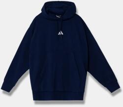 Adidas felső Feelcozy sötétkék, férfi, nyomott mintás, kapucnis, JE3810 - sötétkék M