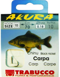 Trabucco Akura Carp 01 Lapkás, Szakállas Monofil Előkötött Horog 10db (027-20-010)