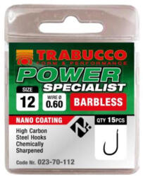 Trabucco Power Specialist 15 Lapkás, Szakáll Nélküli Horog 15db (023-70-115)