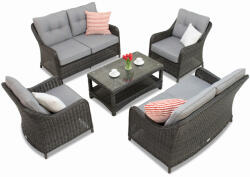Garden Point Toledo Coffee 6 exkluzív technorattán kerti bútorok, antracit (rés132-9)